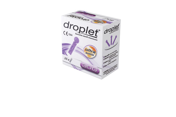 

Droplet® Comfort Max Lancette Pungidito Sterili Monouso G30 25 Pezzi