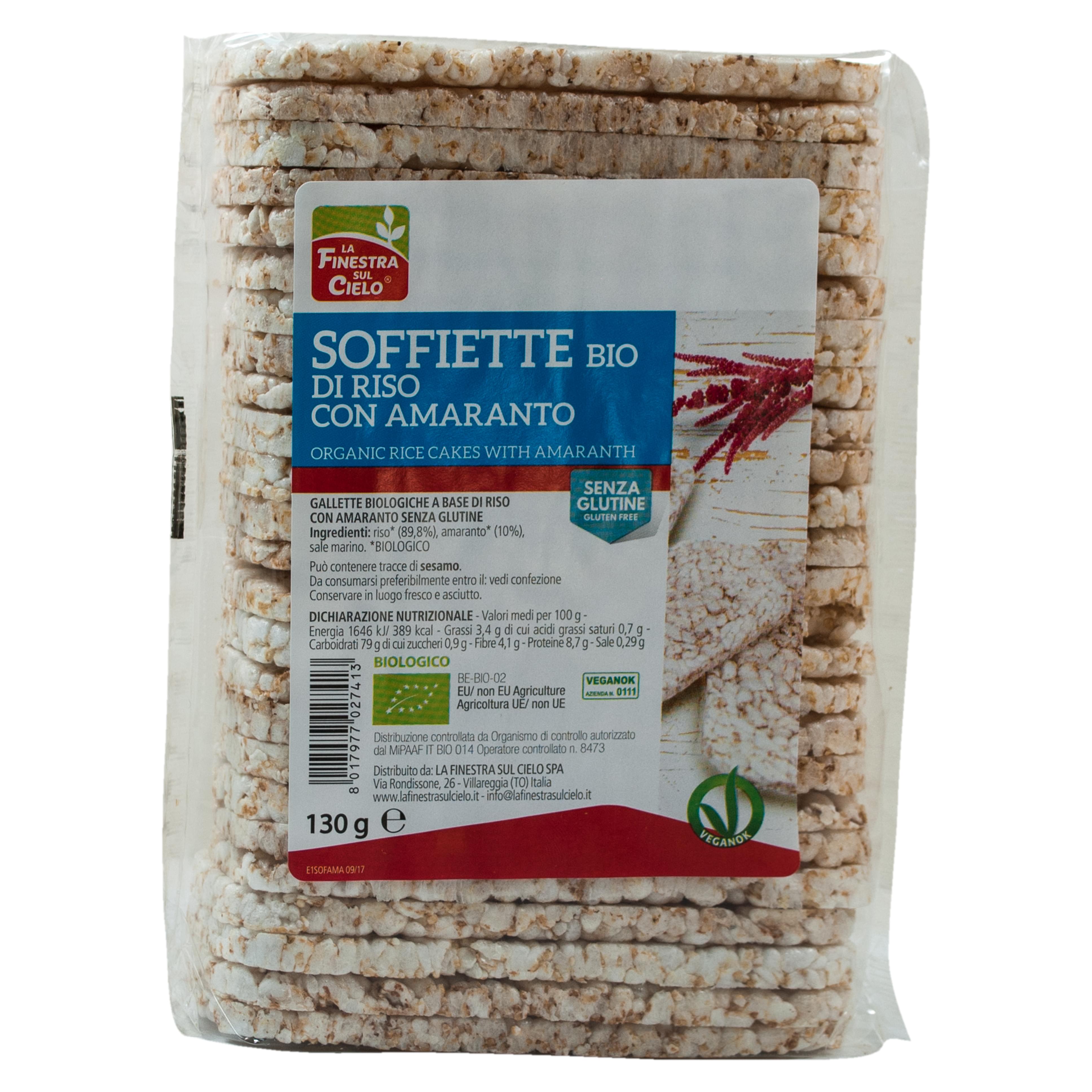 Image of Soffiette Riso Con Amaranto Bio 130g033