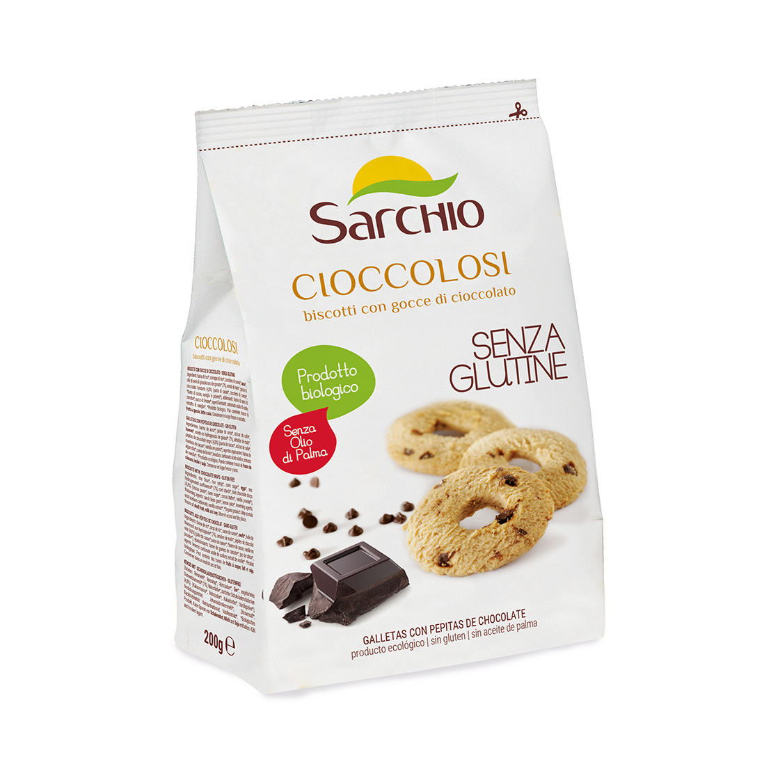 

Sarchio Galletas Bio Con Pepitas Choc Puro 200g