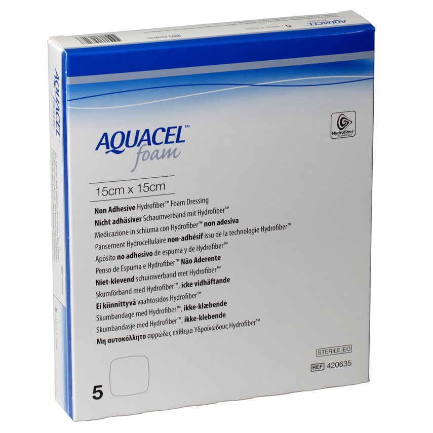 

Convatec Aquacel Foam Medicazione in Schiuma Non Adesiva 15x15 5 Medicazioni