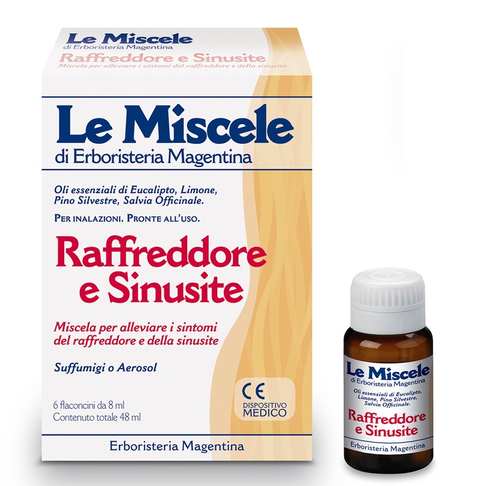Image of Erboristeria Magentina Le Miscele Raffreddore e Sinusite 6 Flaconcini x8ml