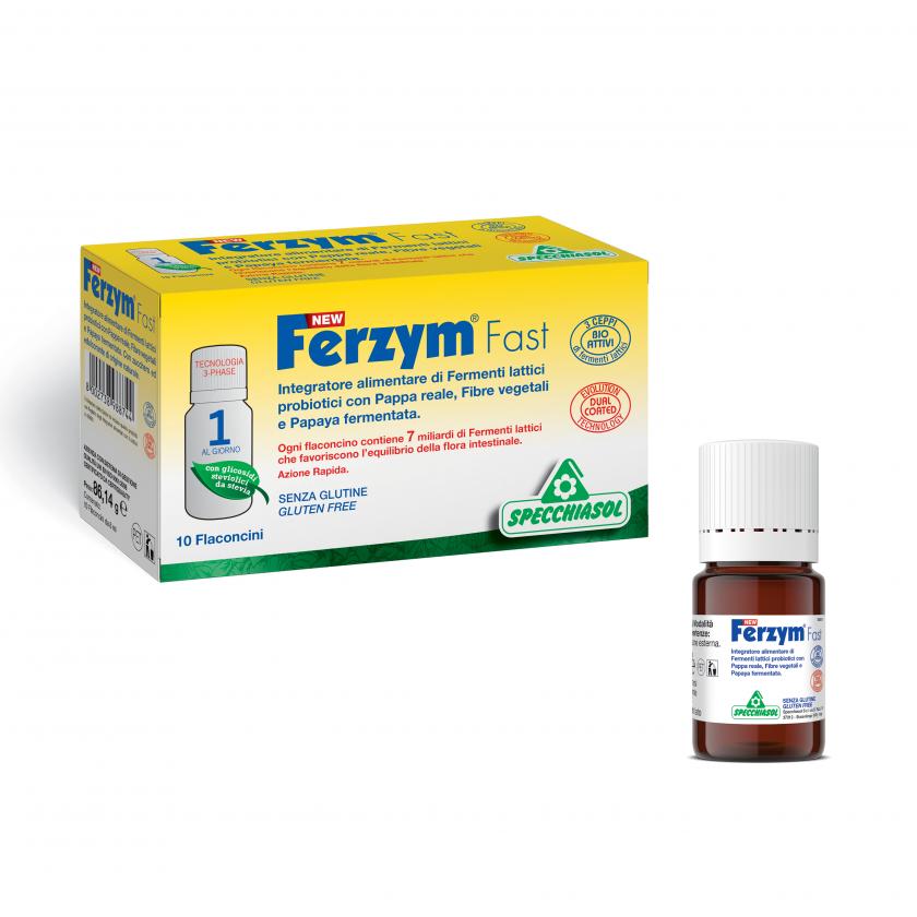 

Specchiasol New Ferzym Fast Integratore Alimentare 10 Flaconcini Da 8 ml