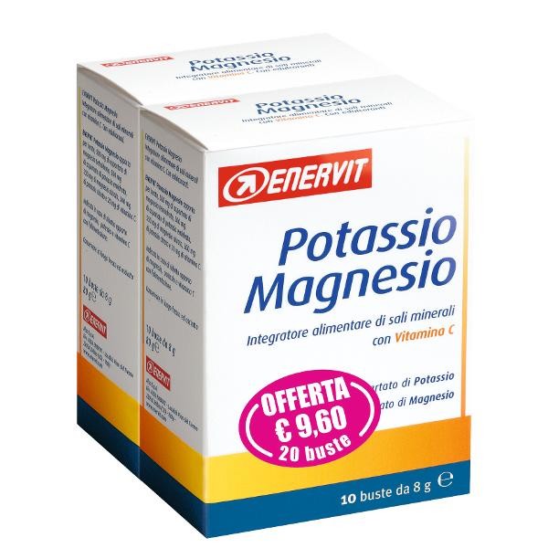 Image of Enervit Magnesio+Potassio Integratore Alimentare Promo 10+10 Bustine 923880189