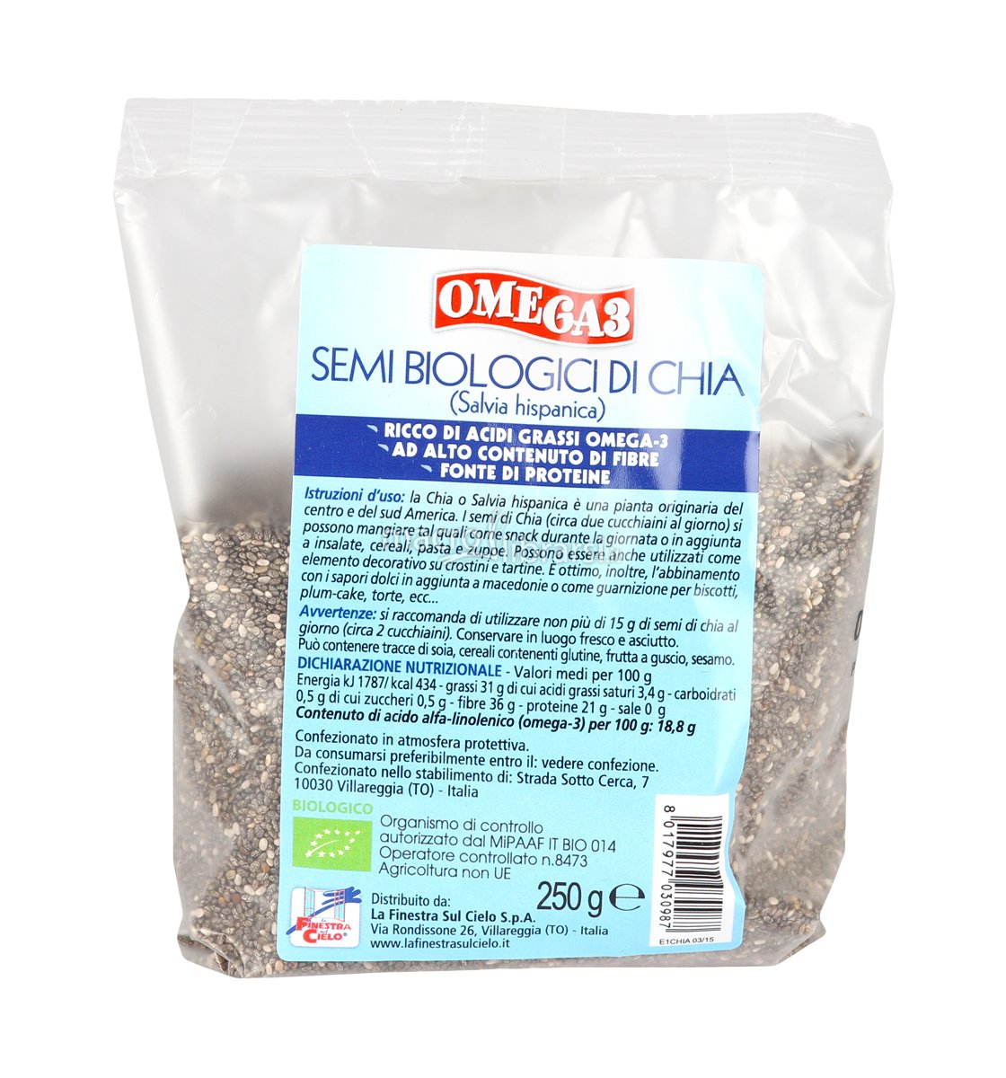 

Omega 3 Semi Chia Bio 250g