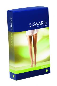 

Sigvaris Magic 1 AG-Bapq Calza Coscia Autoreggente Puntini Quadrinova Punta Aperta Colore Caramel Taglia L Corto Plus