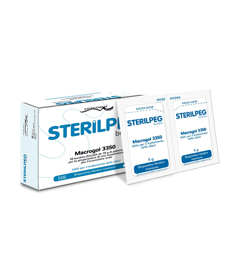 

Sterilfarma® Sterilpeg® Macrogol 3350 Integratore Alimentare 10 Bustine Da 5g