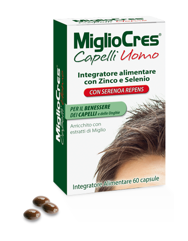 Image of Migliocres Capelli Uomo Integratore Alimentare 60 Capsule 925532994