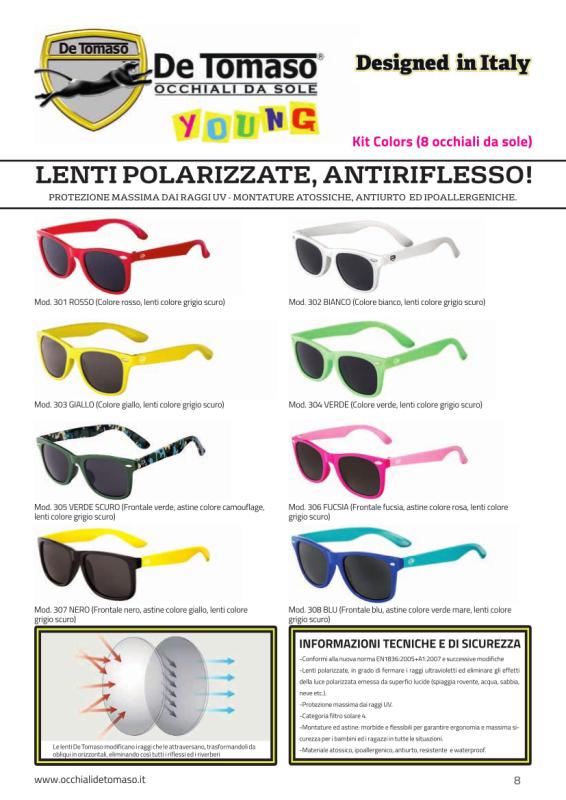 

De Tomaso Young Occhiali per Bambini Fantasie Assortite Kit Colors