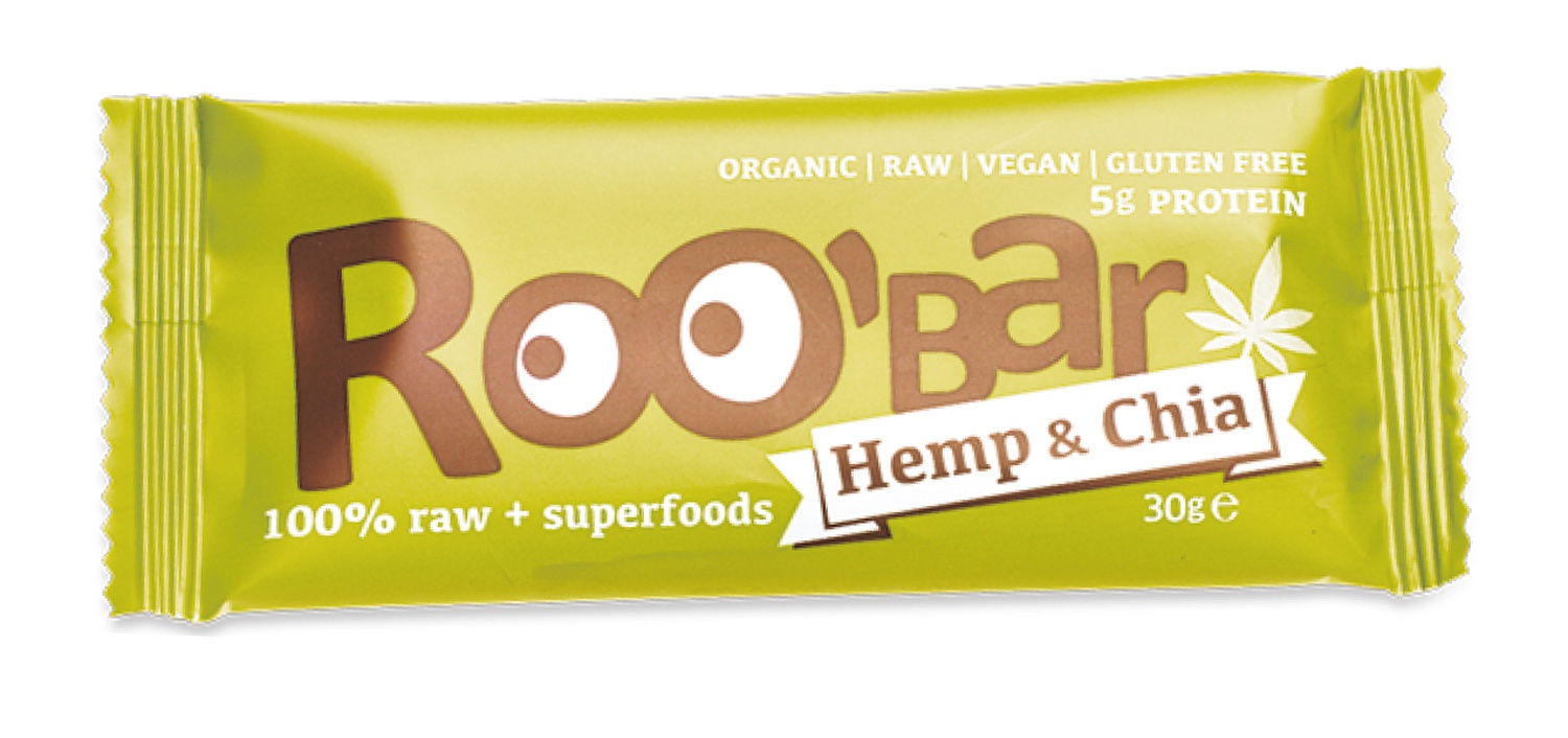 

Roo'bar Barretta 100% Cruda Canapa/Chia 30g