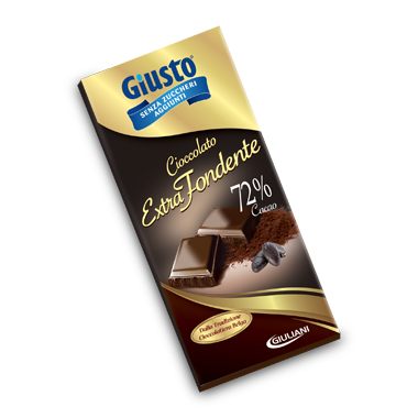 

Giusto Tavoletta Di Cioccolato Extra Fondente 72% Senza Glutine 100g