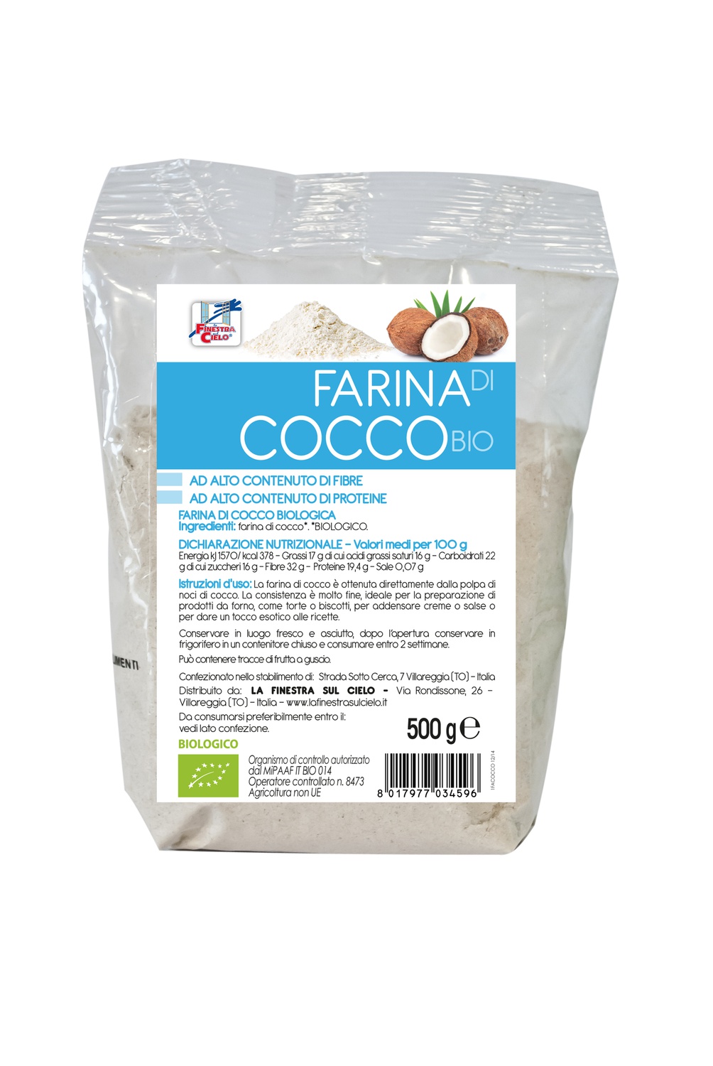 Image of La Finestra Sul Cielo Farina Di Cocco Bio 500g033