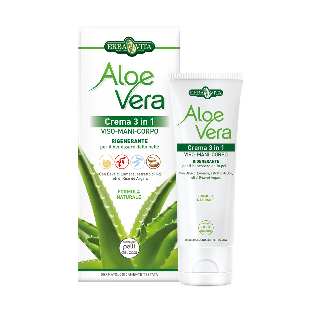 

ErbaVita Aloe Vera Crema 3 In 1 Viso Mani Corpo 200ml