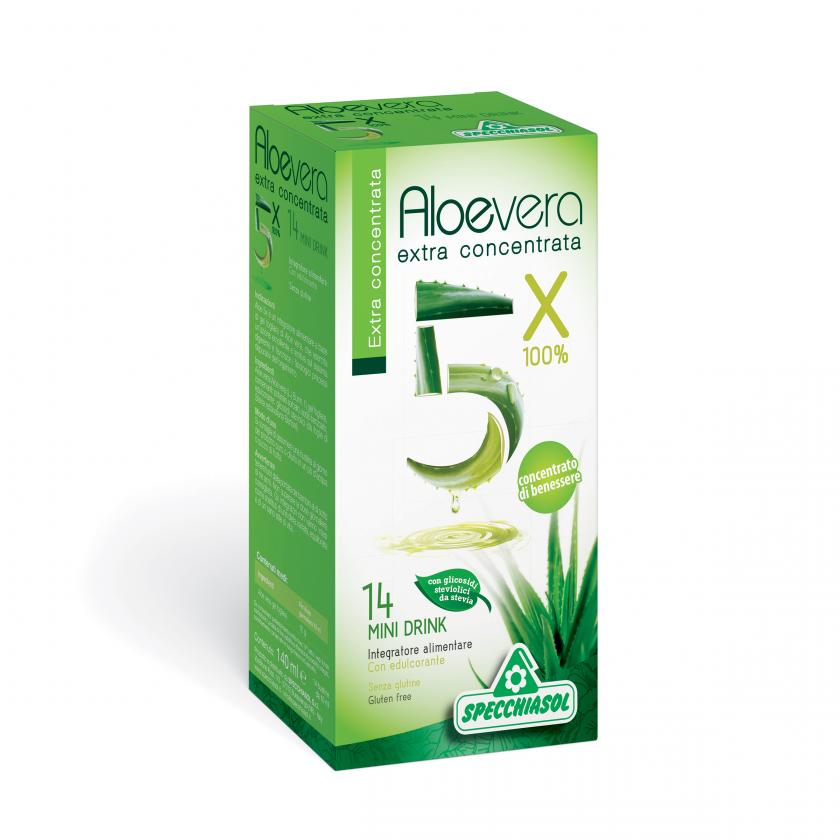 

Specchiasol Aloe Vera 5 x 100% Mini Drink Extra Concentrata 14 bustine