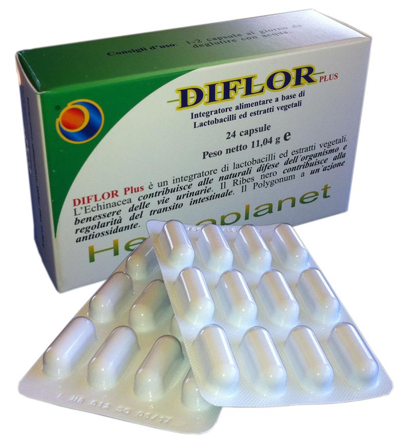 Image of Herboplanet Diflor Plus Integratore Alimentare 24 Capsule