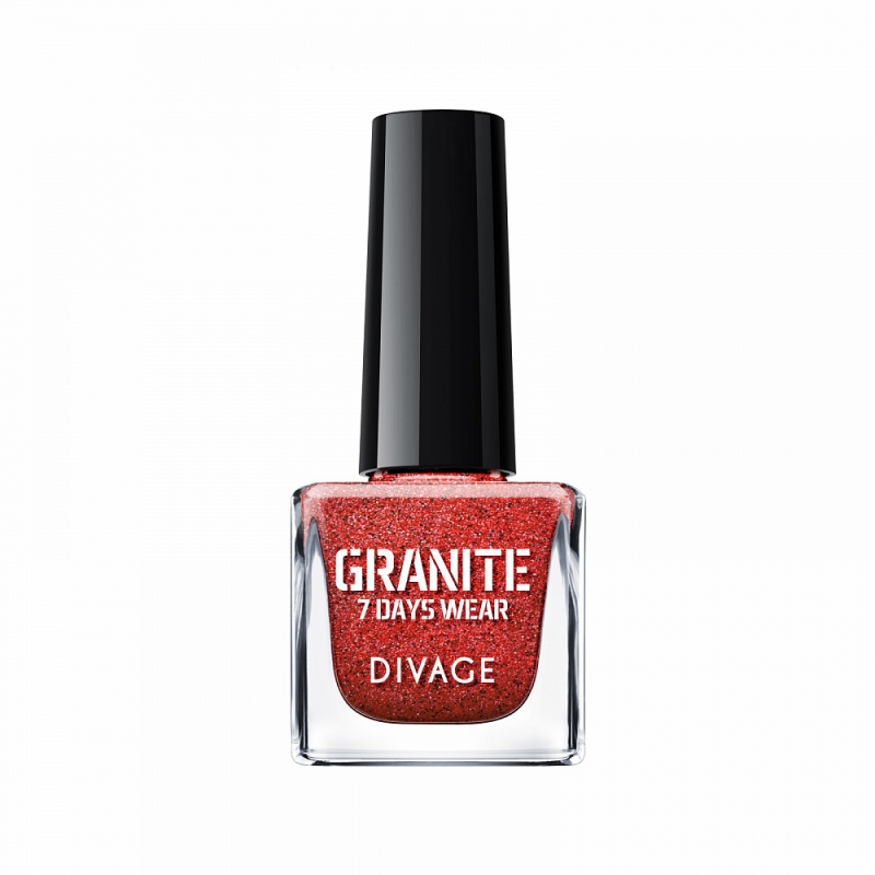 Image of Divage Granite Smalto Unghie Effetto Granito 07 Dark Red
