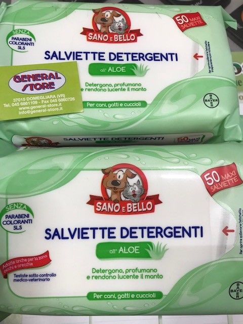 Sano E Bello Salviette Detergenti Aloe 50 Pezzi
