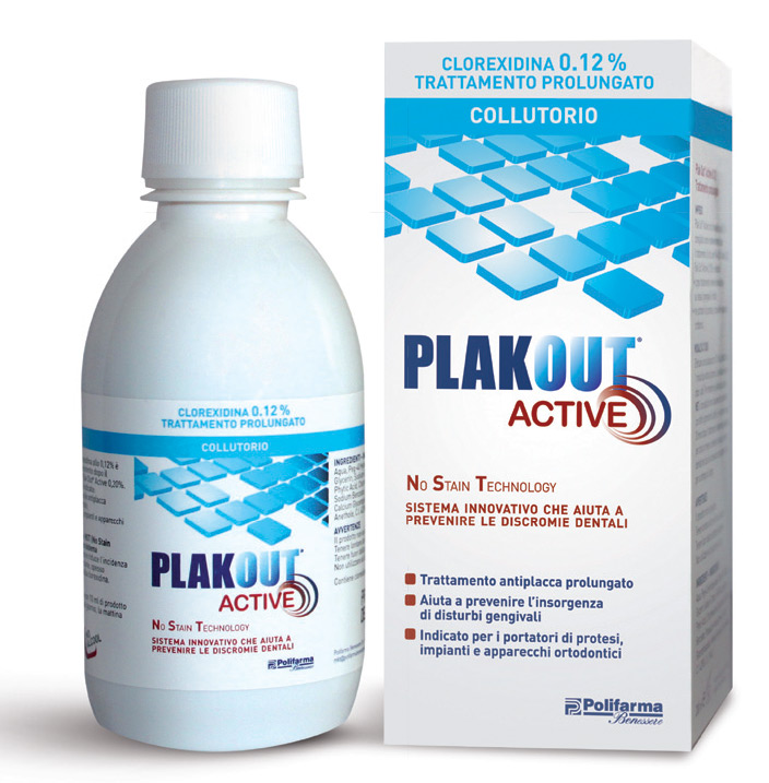 Polifarma Plakout Active Collutorio Clorexidina 0,12% 200ml