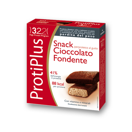 Image of ProtiPlus Snack Iperproteico Al Gusto Cioccolato Fondente 6 Barrette 930863752