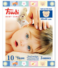 Image of Trudi Baby Care Telino Igienico Multiuso 60x60cm 10 Pezzi 931445605