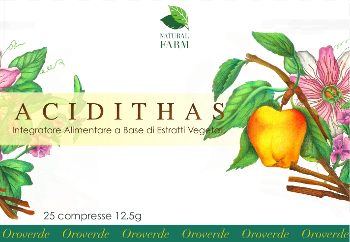 Natural Farm Acidithas Integratore Alimentare 25 Compresse