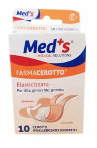 Image of Med&#39;s Cerotto Strips In Tela Assortiti 10 Pezzi