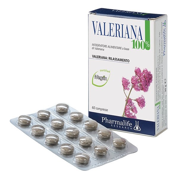 Pharmalife Research Valeriana 100% Integratore Alimentare 60 Compresse