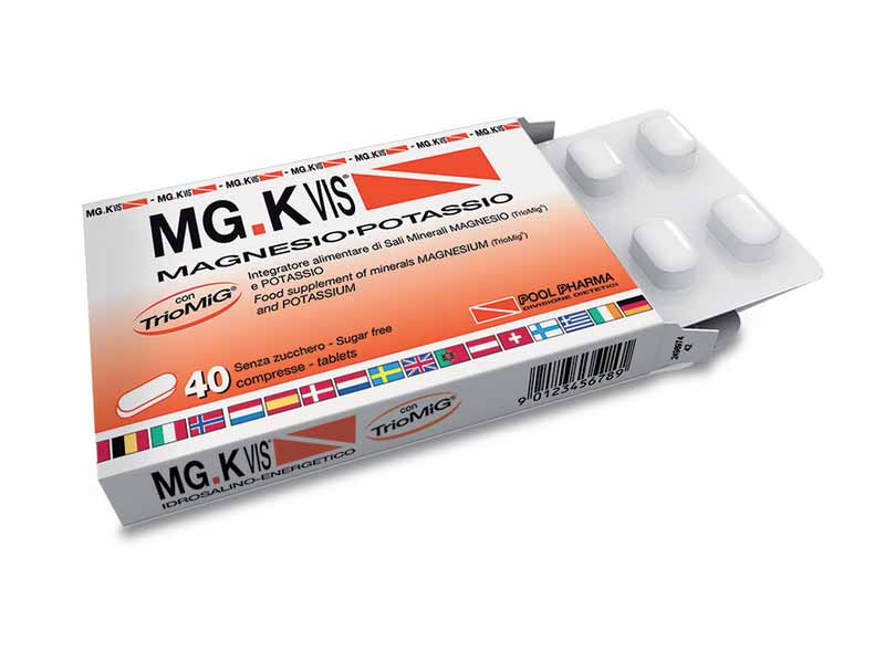 Image of Pool Pharma Mgk Vis Magnesio Con Potassio Integratore Alimentare 40 Compresse