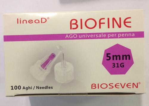 LineaD Biofine Ago Universale per Penna 5mm 31G 100 Aghi