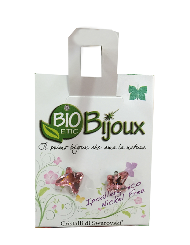 Image of Bioetic Bijoux Orecchino Pipistrello Light Rose 8mm