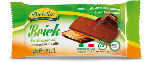 

Farabella Brick Biscotto Al Cioccolato Al Latte Senza Glutine 23g