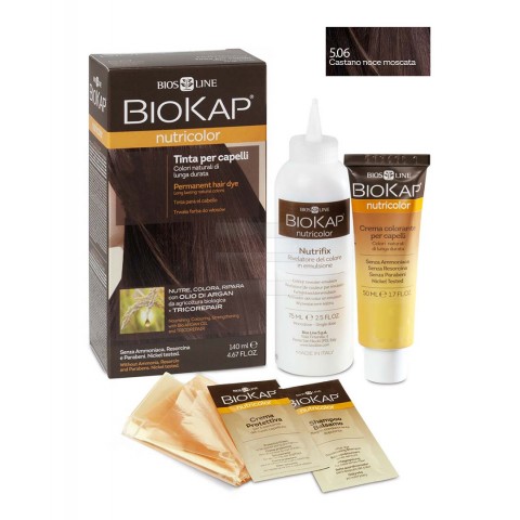 Image of Biokap Nutricolor 5,06 Castano Noce Moscata Tintura 140ml033