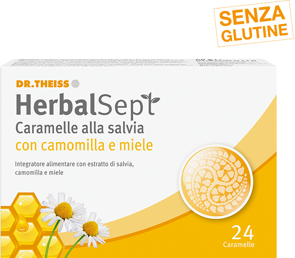 

Dr. Theiss Herbalsept Caramelle Alla Salvi Camomilla E Miele 24 Pezzi