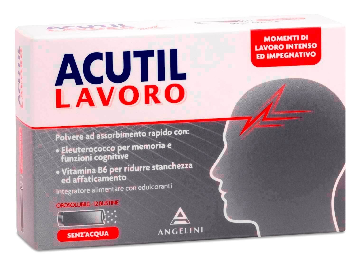 

Angelini Acutil Lavoro Integratore Alimentare 12 Bustine