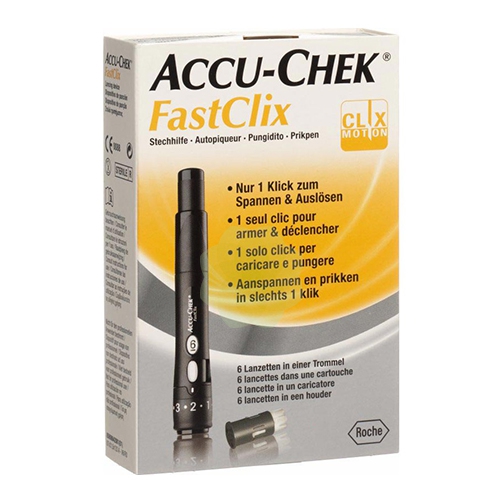 Image of Roche Accu-chek Fastclix Penna Pungidito Con Caricatore Kit
