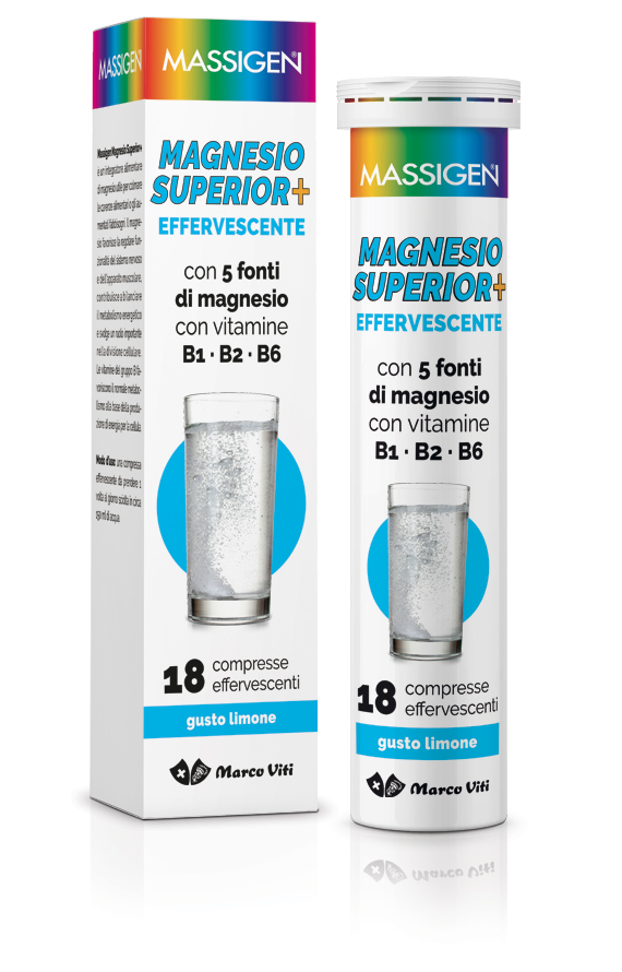 Image of Marco Viti Massigen Magnesio Superior+ Effervescente Integratore Alimentare 18 Compresse