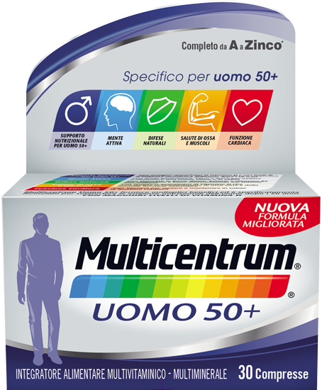 

Multicentrum Uomo 50+ Integratore Alimentare 30 Compresse