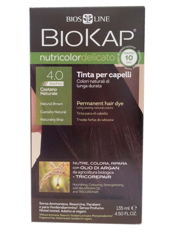 Image of Bios Line Biokap Nutricolor Tinta Per Capelli Delicata Colore 4,00 Castano Naturale033