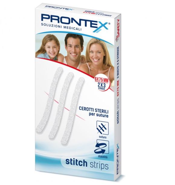 Image of Prontex Stitch Strips Cerotti Sterili Per Suture 6x75mm 10 Pezzi