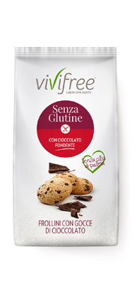 Image of Vivifree Senza Glutine Frollino Con Gocce Di Cioccolato Fondente 250g 970216103