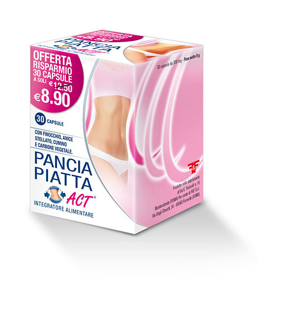 Image of F&F Pancia Piatta Act Integratore Alimentare 30 Capsule 970304628