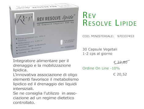 

Rev Resolve Integratore Alimentare 30 Capsule Vegetali