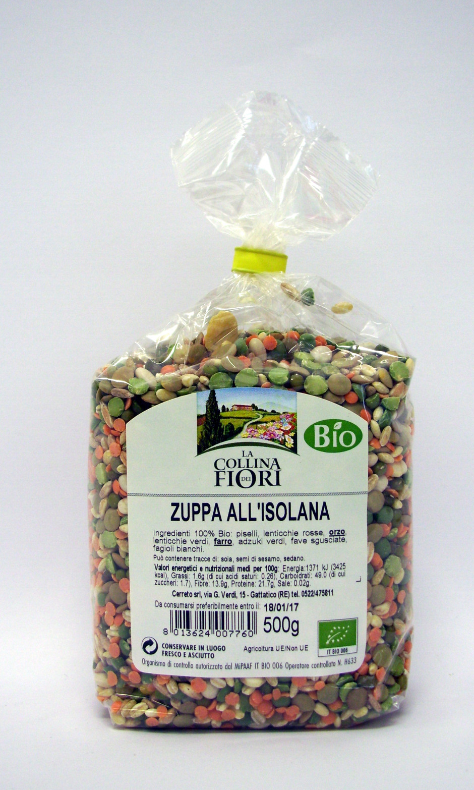 Image of La Collina Dei Fiori Zuppa Alla Isolana Biologico Senza Glutine 500g033