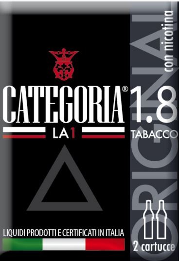 Image of Categoria LA1 Original Tabacco Nicotina 1,8 2 Cartucce 970391456