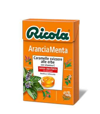 Image of Ricola Arancia Menta Caramelle Balsaiche Senza Zucchero 50g 970492498