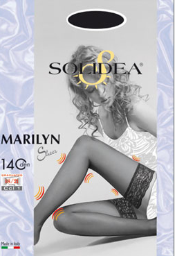 Image of Solidea Marilyn Sheer 140 Den Autoreggenti Colore Nero Taglia 1-S 1 Pezzo