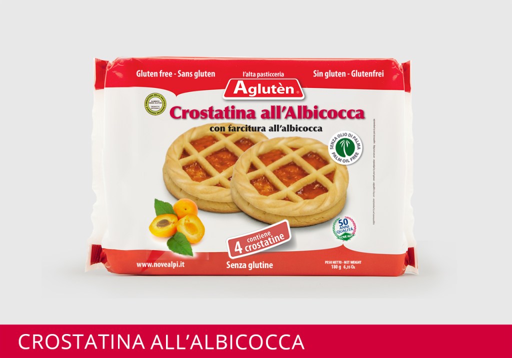 Image of Aglutèn Crostatina All' Albicocca Senza Glutine 180g 970521896