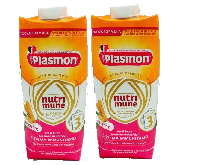 

Plasmon Latti Di Crescita Nutrimune Stage 3 Liquido Con Biscotto 2x500ml