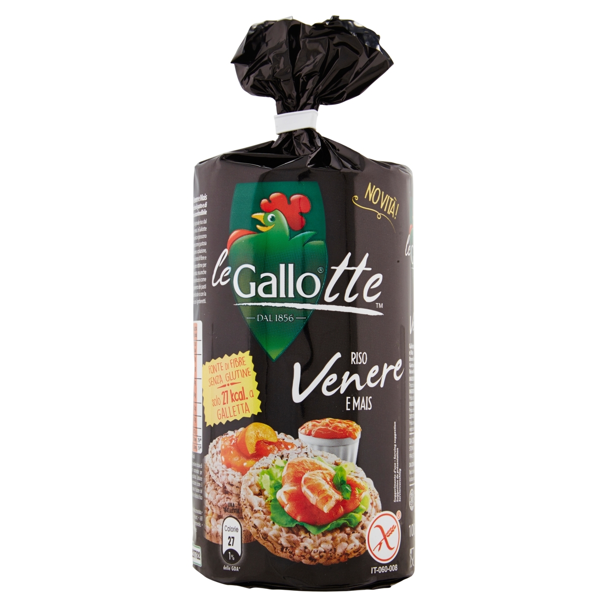 Image of Riso Gallo Gallotte Di Riso Venere E Mais Senza Glutine 100g