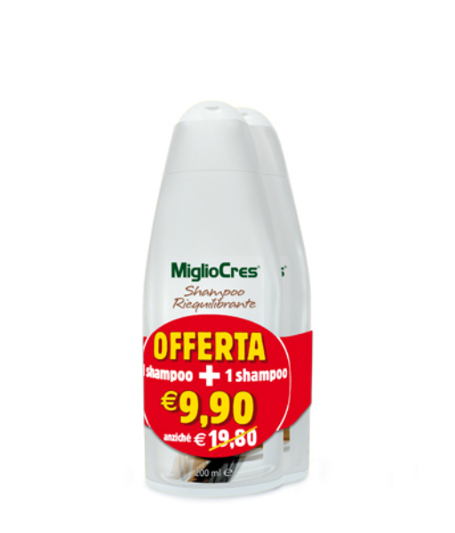 Image of MiglioCres Linea Capelli Classica Shampoo Riequilibrante 2x200ml033