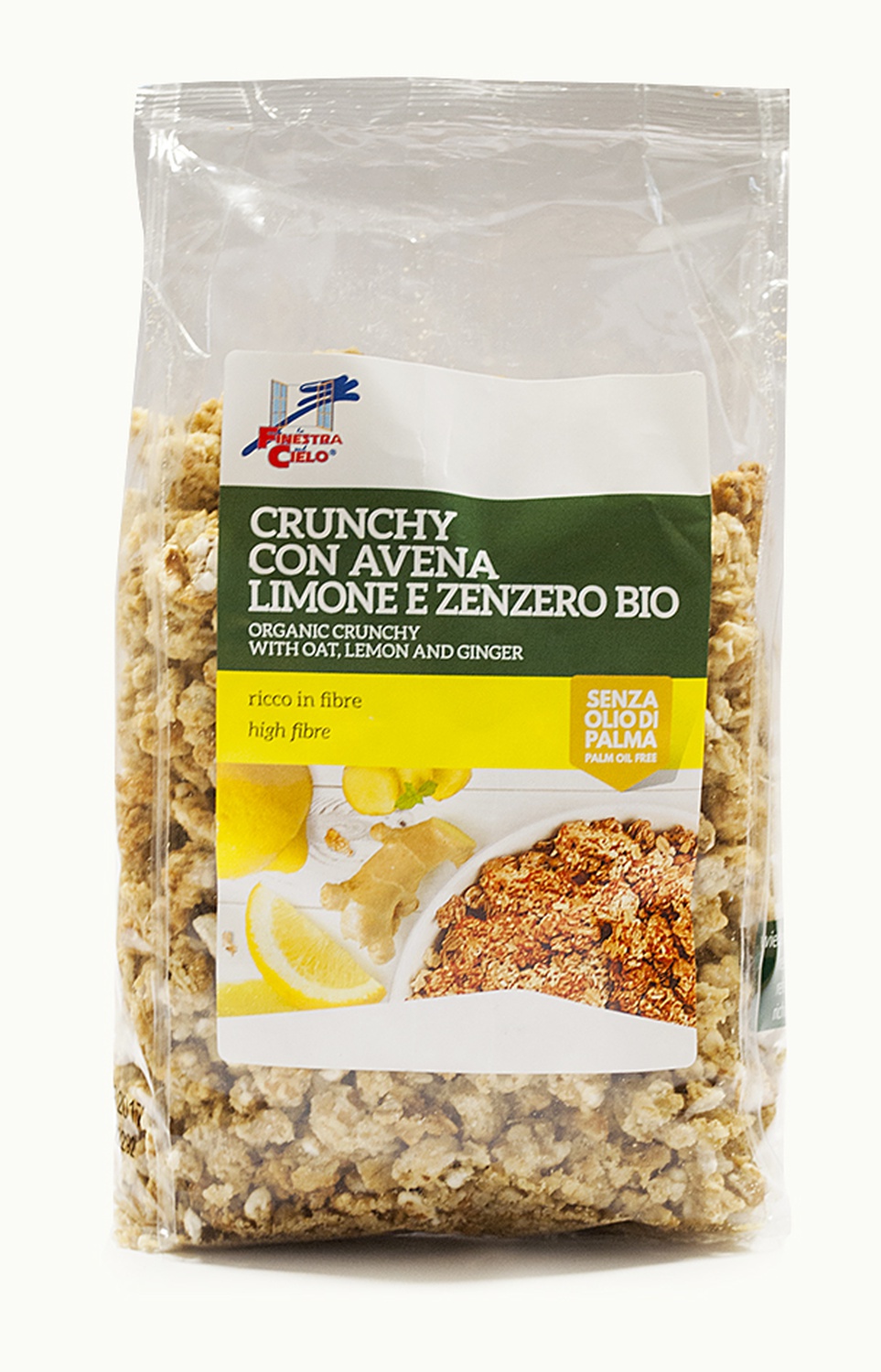 Image of La Finestra Sul Cielo Crunchy Con Avena Limone E Zenzero Bio 375g033